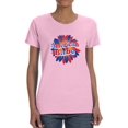 thumbnail image 1 of American Babe Groovy Style T-Shirt Women -Image by Shutterstock, Female Large, 1 of 4
