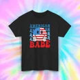 thumbnail image 1 of American Babe Patriotic USA Flag Graphic 4th Of July Top Unisex T-Shirt up to size 5XL, 1 of 2
