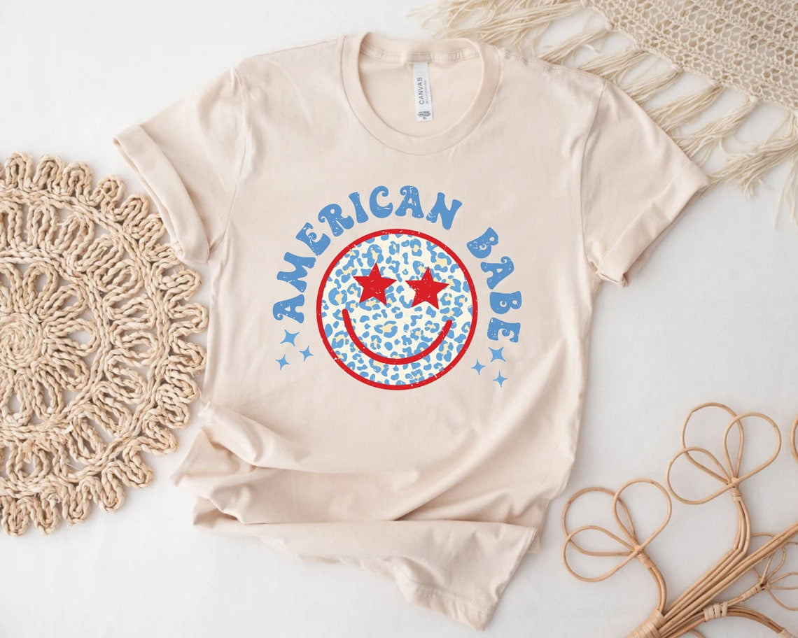 White AMERICAN BABE USA Tee main image 0