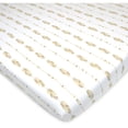 thumbnail image 1 of American Baby Co. Cotton Fitted Crib Sheet, Taupe Feathers, 1 of 4