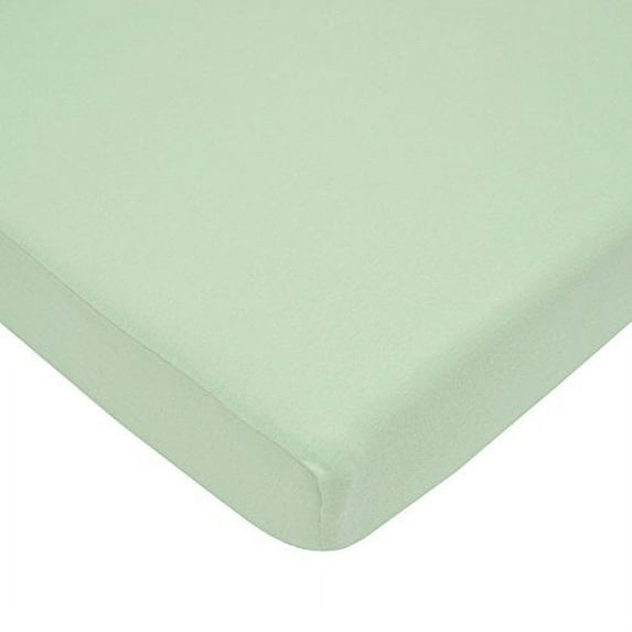 American Baby Company 100% Natural Cotton Fitted Pack and Play Sheet 39" x 27" - Soft & Breathable Pack N Play Sheet for Playpen, Playard & Mini Crib Mattress, Celery, for Boys & Girls
