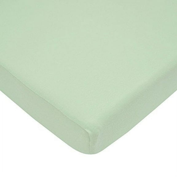 American Baby Company 100% Natural Cotton Fitted Pack and Play Sheet 39" x 27" - Soft & Breathable Pack N Play Sheet for Playpen, Playard & Mini Crib Mattress, Celery, for Boys & Girls