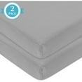 thumbnail image 1 of American Baby Company 2 Pack 100% Natural Cotton Fitted Pack and Play Sheets 39" x 27" - Soft & Breathable Pack N Play Sheets for Playard & Mini Crib Mattress, Gray, for Boys & Girls, 1 of 4