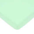 thumbnail image 1 of American Baby Company 100% Natural Cotton Fitted Mini Crib Sheet 38" x 24" - Soft & Breathable Small Nesting Portable Crib Sheet, Fits Pack N Play Mattresses, Mint, for Boys & Girls, 1 of 5