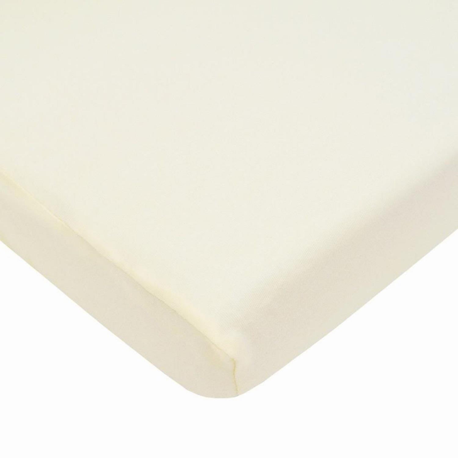 American Baby Company Supreme Fitted Crib Sheet 28" x 52", Enhanced Thickness for Soft, Breathable Neutral 100% Cotton Jersey Comfort, Cream, for Boys and Girls