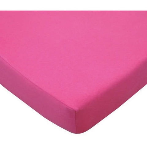 American Baby Company Supreme Fitted Crib Sheet 28" x 52" – 100% Cotton Jersey, Soft & Breathable, Enhanced Thickness, Fuchsia