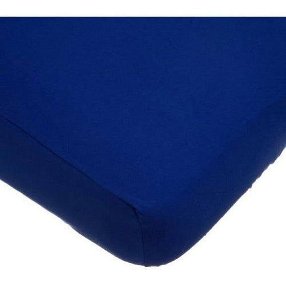 American Baby Company Supreme Fitted Crib Sheet 28" x 52", Enhanced Thickness for Soft, Breathable Neutral 100% Cotton Jersey Comfort, Royal, for Boys and Girls