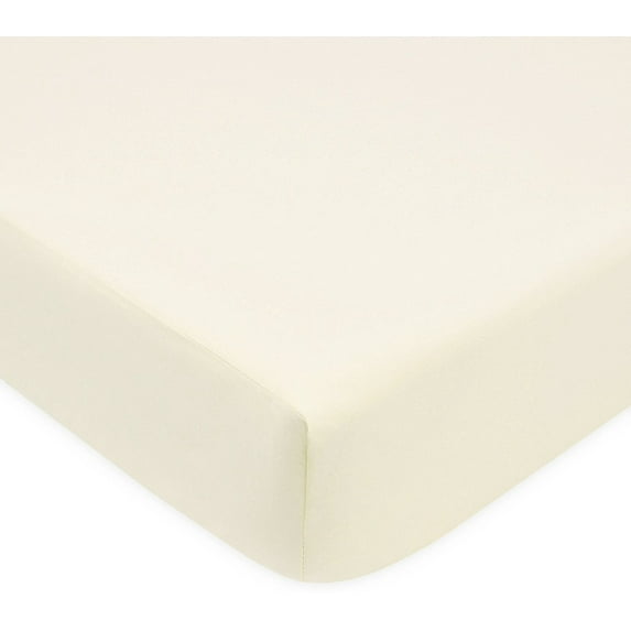 American Baby Co. Percale Cotton Fitted Crib Sheet, Ecru