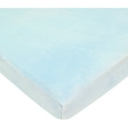 American Baby Company Heavenly Soft Chenille Fitted Mini Crib Sheet   24" x 38"   Blue