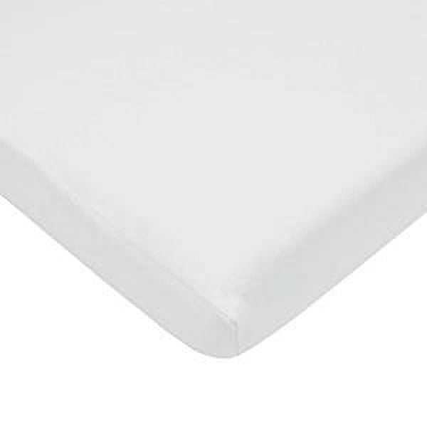 American Baby Company 100% Natural Supreme Cotton Jersey Knit Fitted Portable/Mini-Crib Sheet, White, Soft Breathable, for Boys and Girls