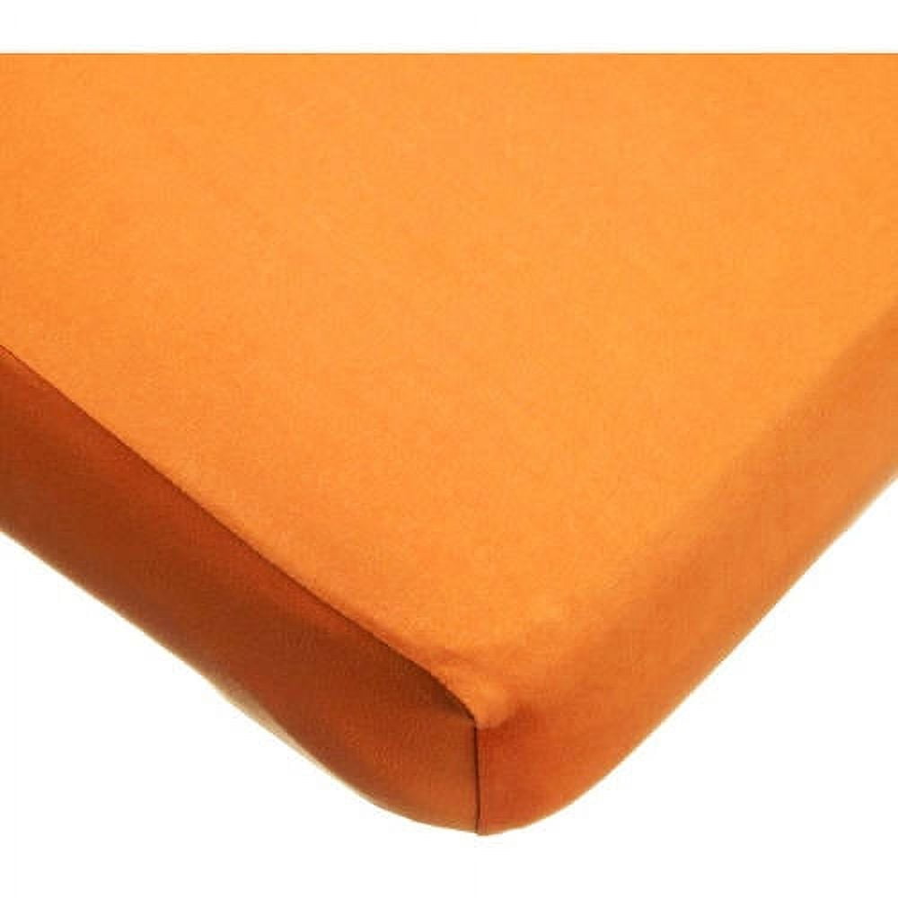 American Baby Company Breathable Neutral 100% Cotton Jersey Supreme Fitted Crib Sheet 28 inch x 52 inch, Orange