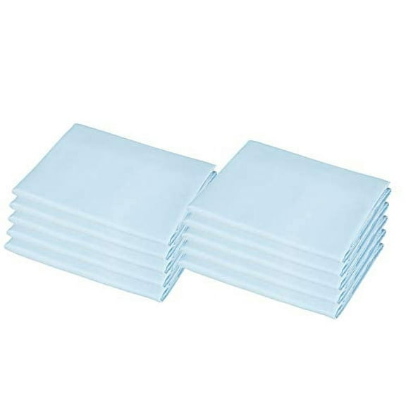 American Baby Company 10-Piece 100% Natural Cotton Percale Standard Daycare/Pre-School Cot Sheet, Blue, 23" x 51", Soft Breathable, for Boys and Girls