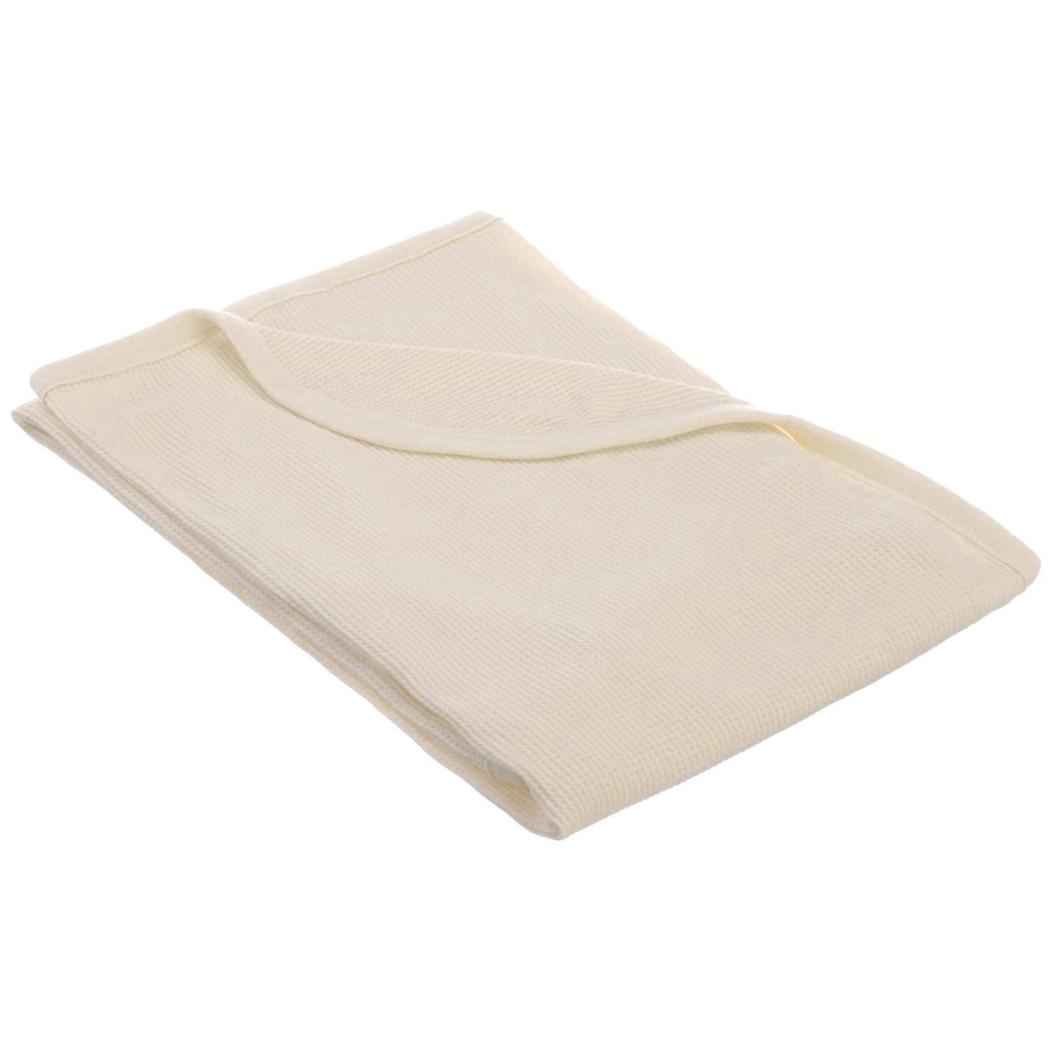 Soft Off-White Cotton Thermal Baby Swaddle Blanket