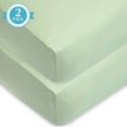 thumbnail image 1 of American Baby Company 2 Pack Fitted Crib Sheets 28" x 52", Soft Breathable Neutral 100% Cotton Jersey Sheet, Celery, for Boys and Girls, Fits Crib and Toddler Bed mattresses, 1 of 4