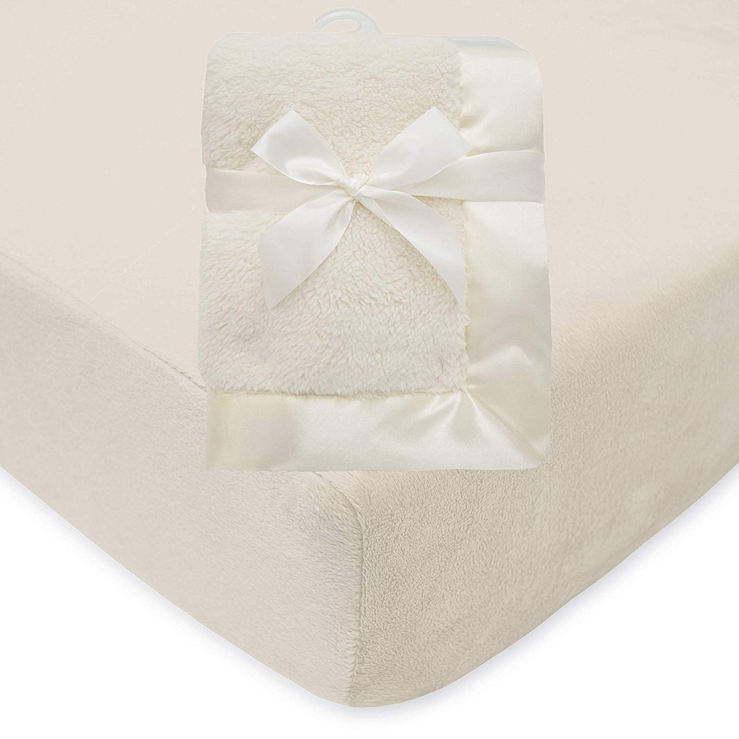 American Baby Company Heavenly Soft 2 Piece Chenille/Sherpa Sheet