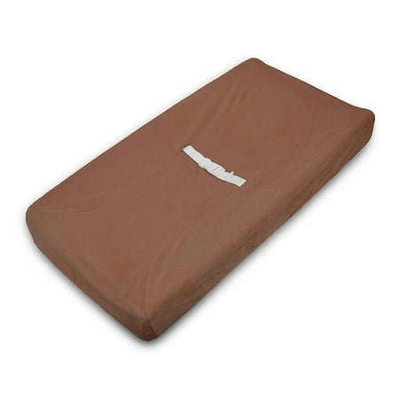 American Baby Company Heavenly Soft Chenille Fitted Contoured Changing Pad Cover, Chocolate, for Boys