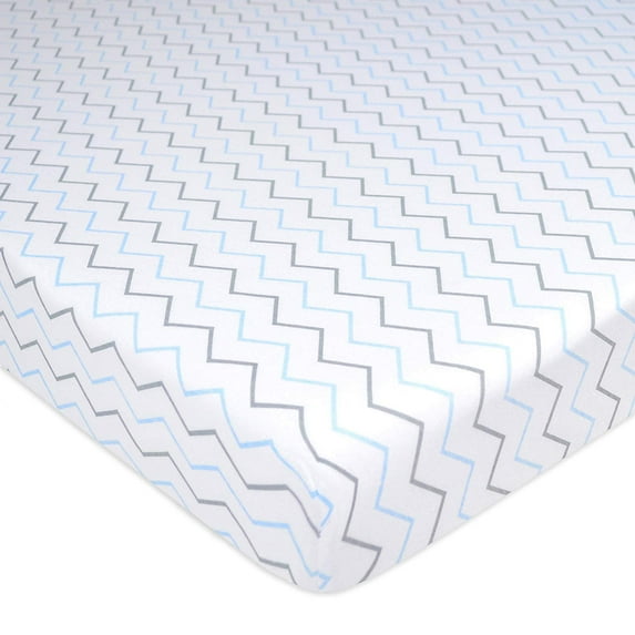 American Baby Company Jersey Knit Fitted Mini Crib Sheet, Chevron