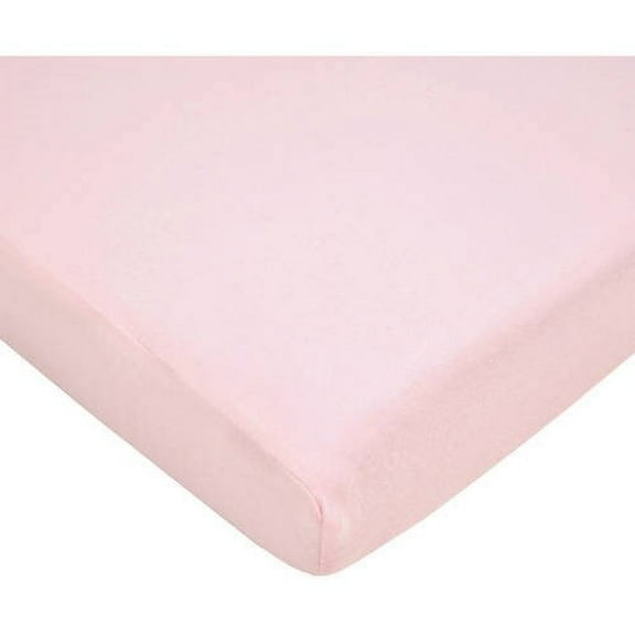 American Baby Company 100% Natural Cotton Jersey Knit Fitted Portable/Mini-Crib Sheet, Pink, Soft Breathable, for Girls