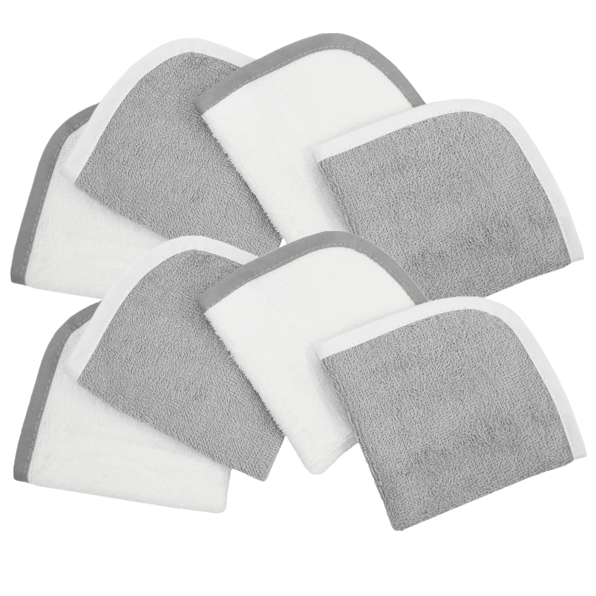 American Baby Company Terry Washcloths made with Organic Cotton, Gray