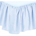 thumbnail image 1 of American Baby Company Ultra Soft Blue Microfiber Ruffled Bed Skirt, Mini Crib, 1 of 2