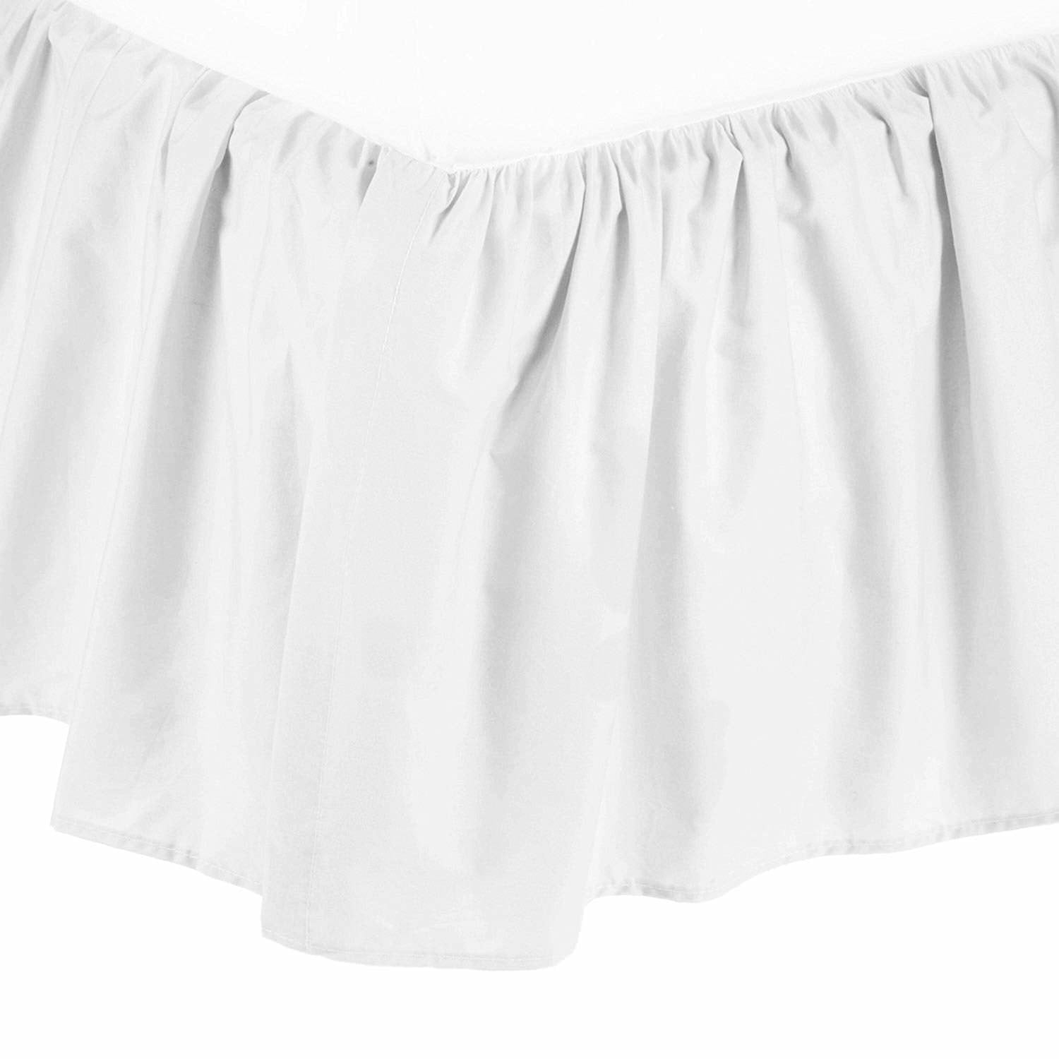 American Baby Company Ultra Soft Microfiber Ruffled Crib Skirt, White