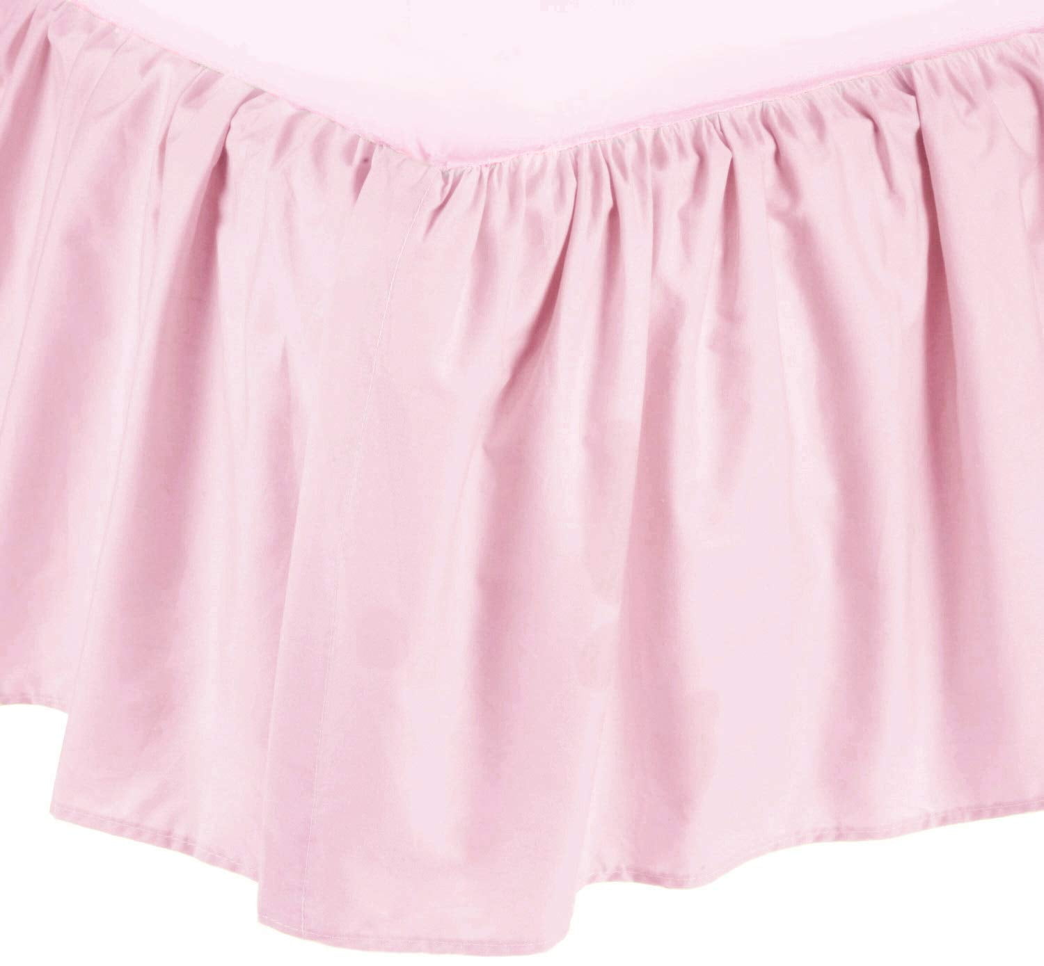 American Baby Company Ultra Soft Microfiber Ruffled Porta/Mini-Crib Skirt, Blush Pink, for Girls