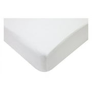 American Baby Company 100% Natural Cotton Fitted Crib Sheet 52 x 28 - Soft, Breathable, Hypoallergenic & Gentle Toddler Bed Sheet, White, Neutral for Boys & Girls