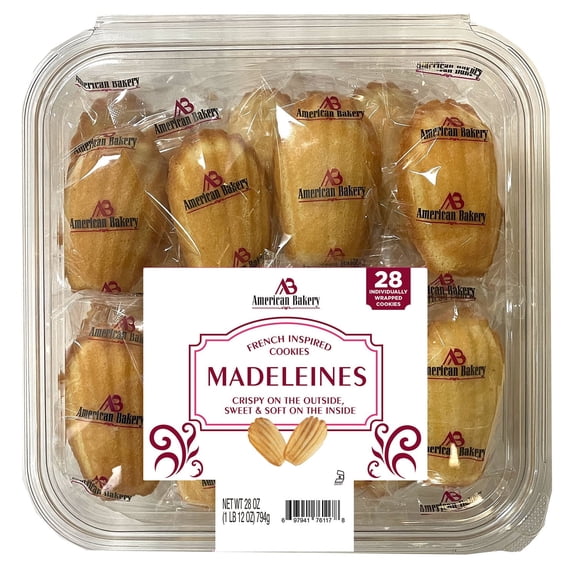 American Bakery French Madeleines 28 ct Individually Wrapped , 28 oz.