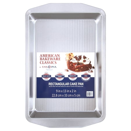 American Bakeware Classics Nonstick 9"x13" Rectangular Cake Pan, Nonstick, Heavy Duty Aluminized Steel