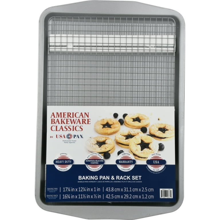 American Bakeware Classics by USA Pan Half Sheet & Baking Rack 