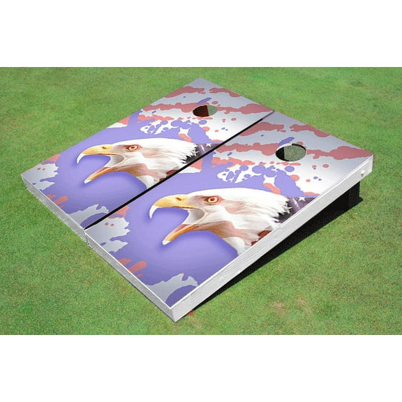 American Bald Eagle Drip Flag Theme Cornhole Boards