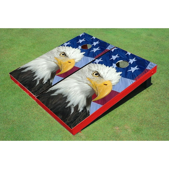 American Bald Eagle Flag Theme Cornhole Boards