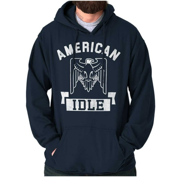 American Idle Bald Eagle Patriotic Hoodie Sweatshirt Women Men Brisco Brands M
