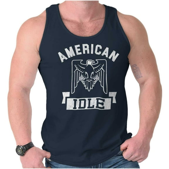 American Idle Bald Eagle Patriotic Tank Top T Shirts Men Women Brisco Brands M