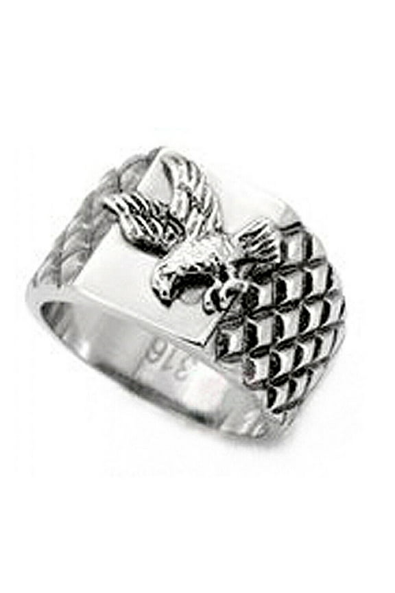 American Bald Eagle Ring (HIVE). USA Ring for Men Military War Veterans Pride