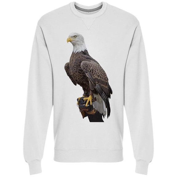 American Bald Eagle Sitting Sweatshirt Men -Image by Shutterstock, Male Medium