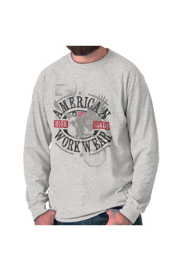 American Bald Eagles Americana Plus Size Long Sleeve Graphic Tee Shirt Brisco Brands 3X