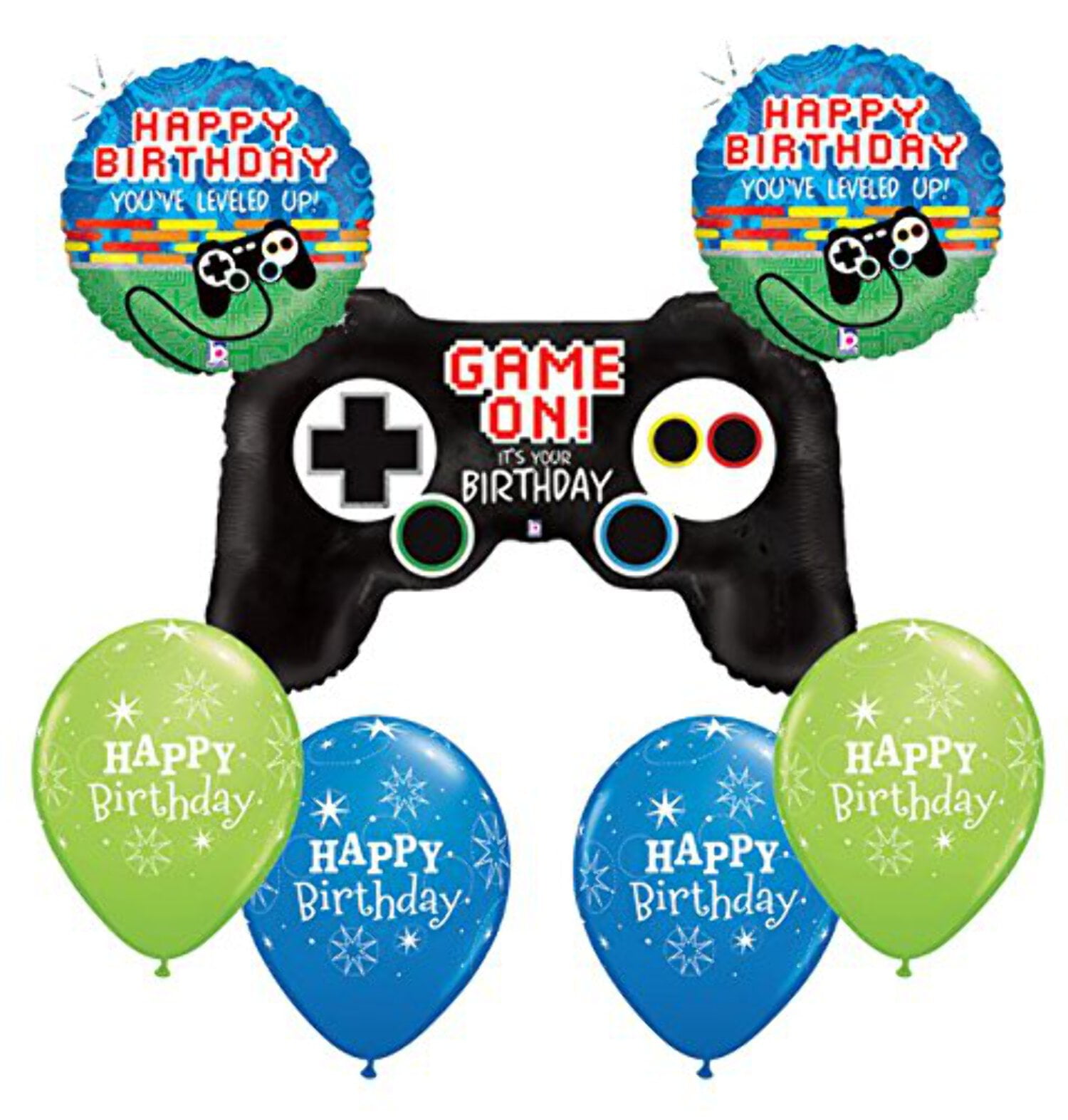 American Balloon Company Video Game Birthday Balloon Bouquet [37500SET07]