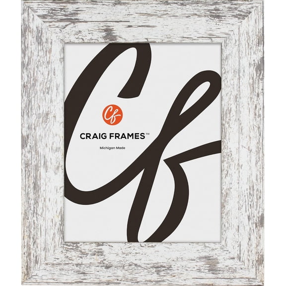 American Barn, 21x28 Picture Frame, Faux Barnwood, White