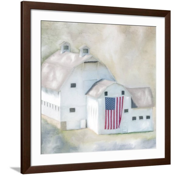 Art.com American Barn Art Print by Kimberly Allen, Brown Frame Wall Art, 38" x 38"