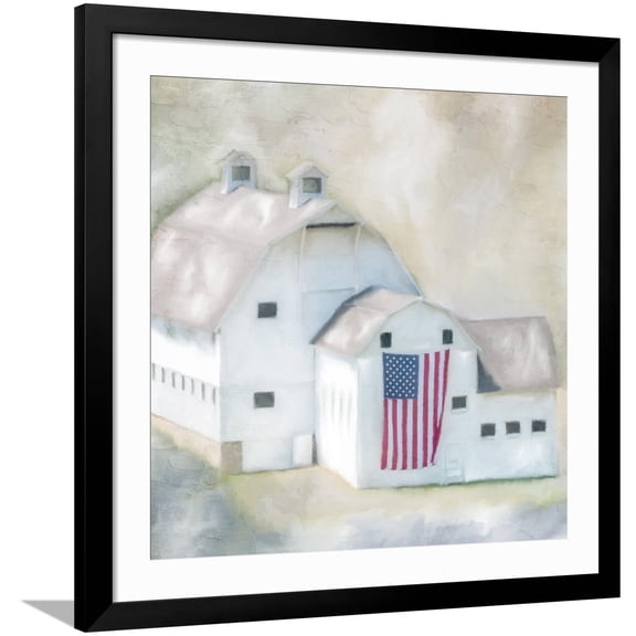 Art.com American Barn Art Print by Kimberly Allen, Black Frame Wall Art, 38" x 38"
