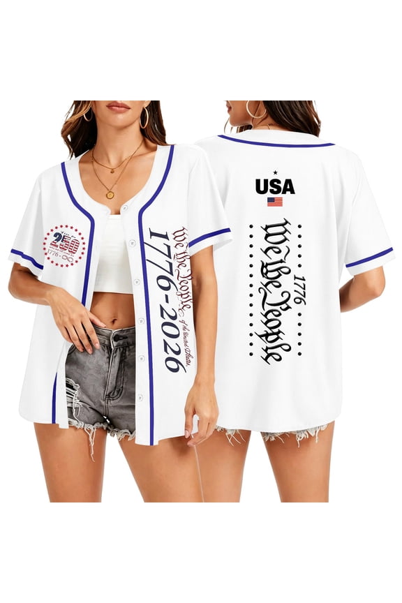 American Baseball Shirt for Women Short Sleeve V Neck 1776 2026 4th Of July Jersey Shirts Patriotic Baseball Tee Top