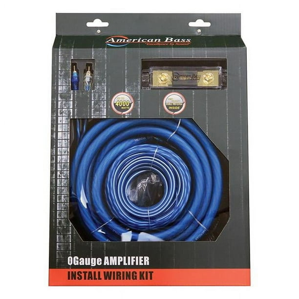 American Bass 0 Gauge Wiring Kit 250A ANL Fuse - Walmart