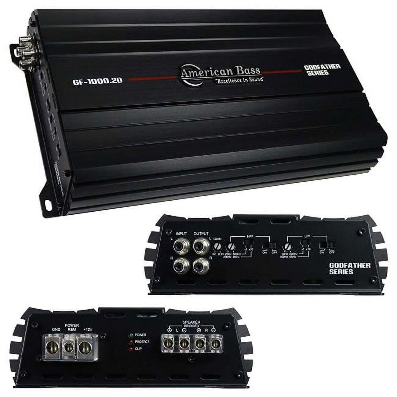 American Bass Godfather 3500.1 Monoblock Amplifier - 3407W RMS, 1 Ohm Stable Car Amp