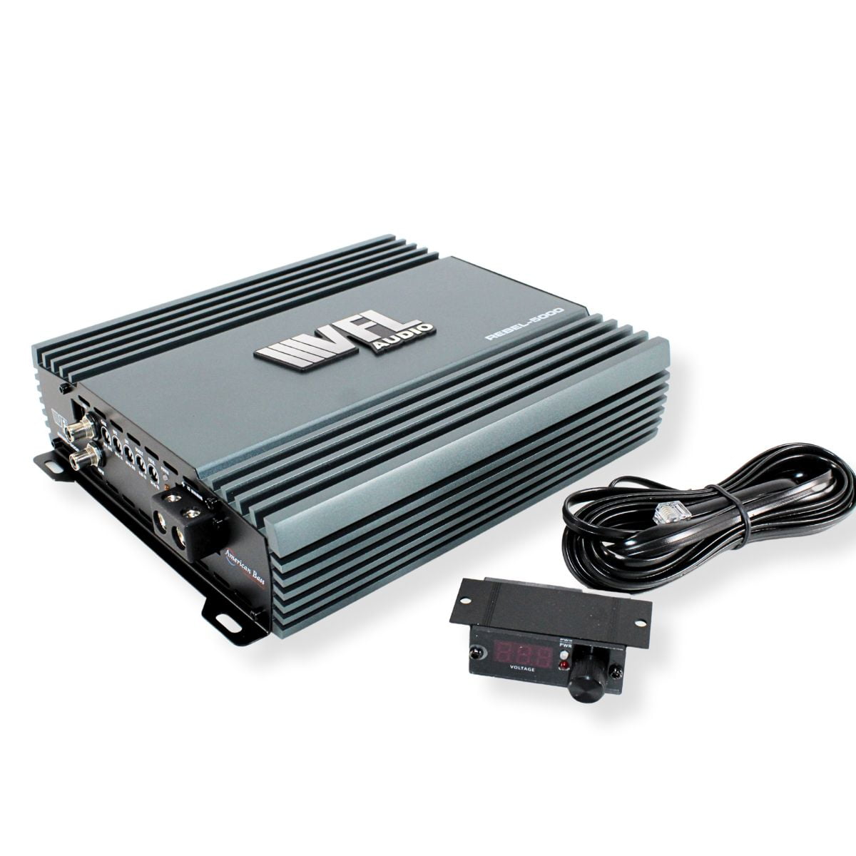American Bass 5000 Watts 1-Ohm Monoblock Class D Digital Amplifier REBEL-5000.1