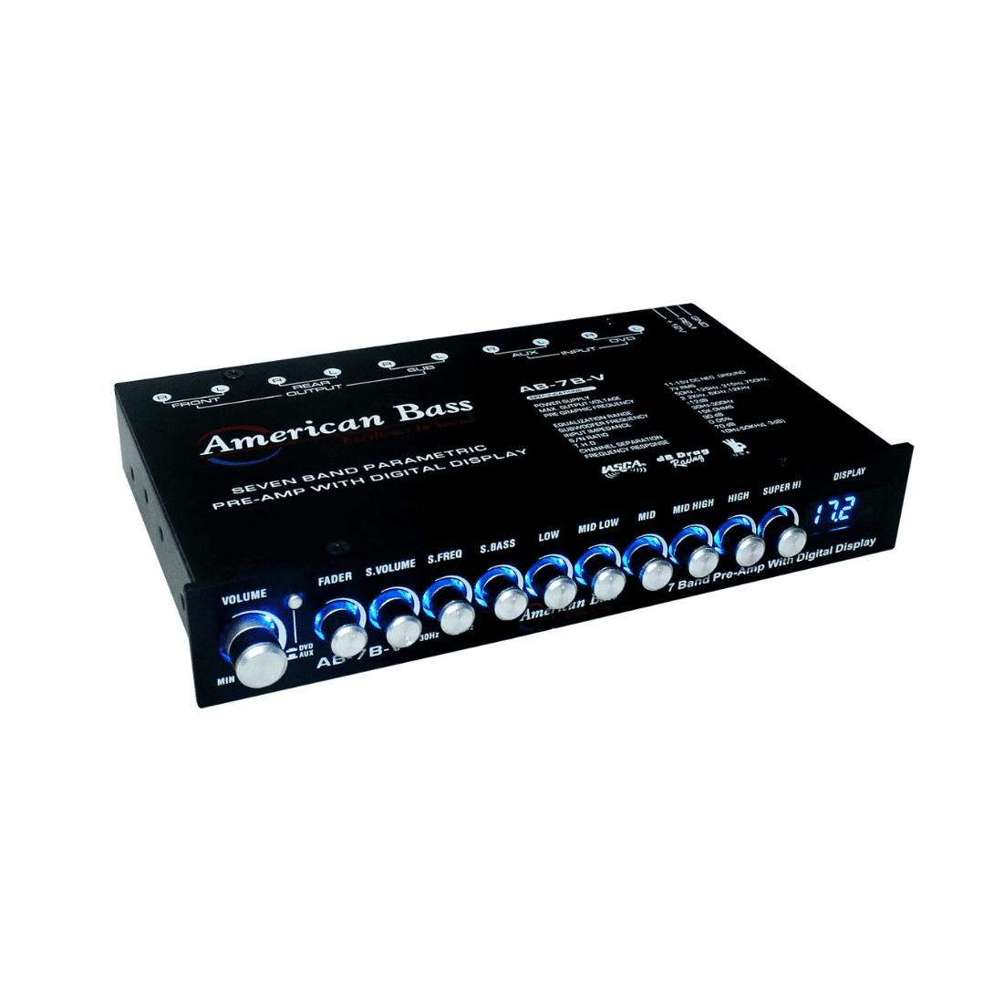 American Bass ABV-7B 7-Band Parametric Equalizer Pre-Amp