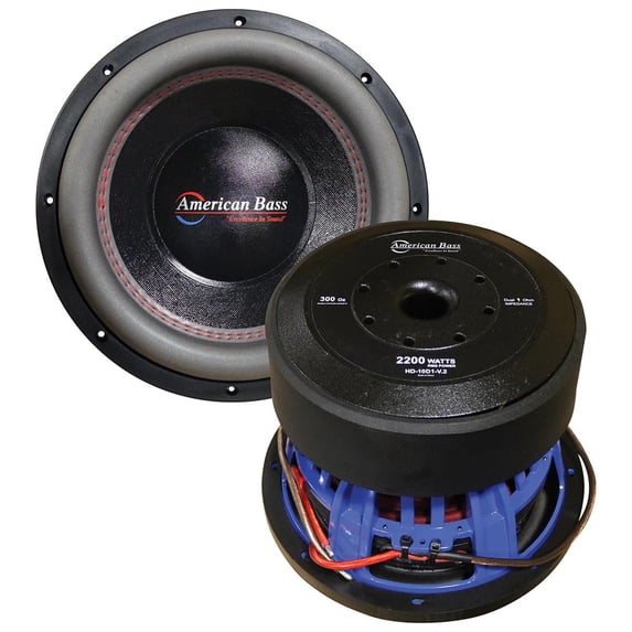 American Bass HD 10" 1 Ohm 4000 Max Watts Car Subwoofer