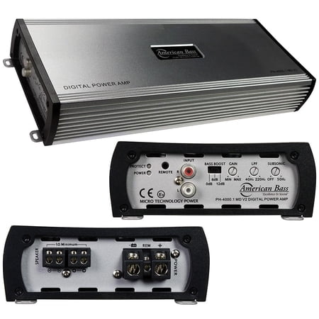 American Bass PH40001MDV 4000W Max Monoblock Class D Car Amplifier
