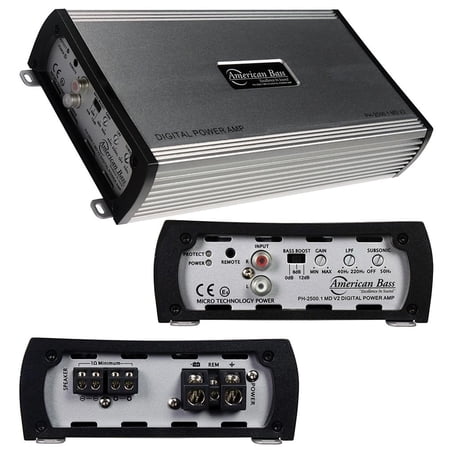 American Bass PH25001MDV2 2500W 1 Ohm Stable Power D Class Amplifier