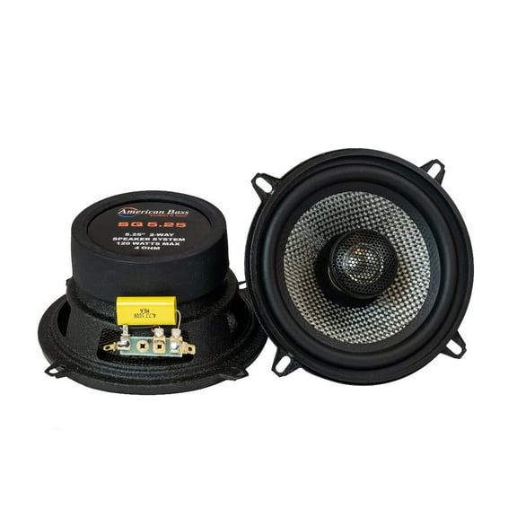 American Bass SQ 5.25 SQ Series 5.25" Coaxial Speakers 120 Watts Max Power